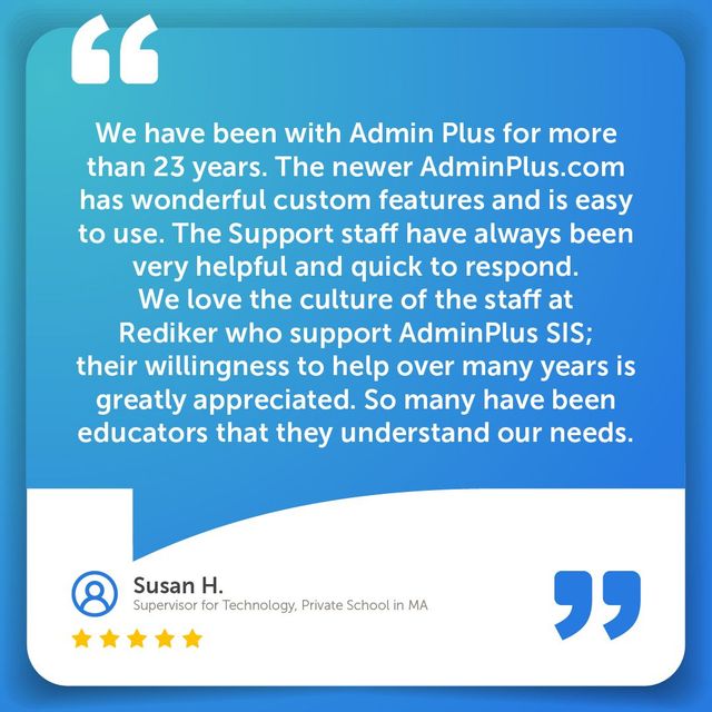 AdminPlus Student Information System - Get Started | Rediker Software